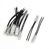 uxcell　12本入り　温度スイッチ　温度制御スイッチ　NC KSD 9700　バイメタル　プラスチック　KSD9700 250V 5A 80℃