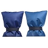 Dovewill 蛇口カバー　屋外　全6種選択　冬用　凍結防止　蛇口ソックス　2個セット　オックスフォード - ダークブルー+ネイビーブルー