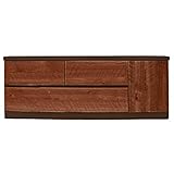 ルキス ローチェスト 幅120cm 2段 扉 (ブラウン)