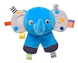 Taggies Bright StartsブルーElephant Plush Rattleおもちゃ