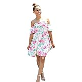 Mommy and Me Matchingドレス親子カジュアルMini Printed Off The Shoulderドレスファミリ服服装 L s1