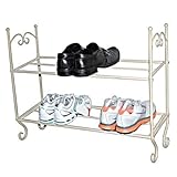 Generic Sturdy Shabby Chic Vintage 2 Tier Cream Shoe Rack Stand Holder Organiser Storage_1 & 2419 1_