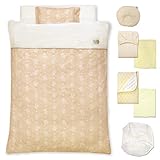 日本製 ベビー布団 12点セット ≪ころころベア≫ オーガニックコットン ダブルガーゼ 綿100% un doudou No.1110