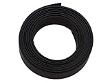 熱収縮チューブ 15mm 内径φ15mm （平置き幅25mm）印字無しで綺麗☆ 収縮比率2:1 (15mm→7.5mm) シュリンクチューブ 絶縁チューブ 防水 高難燃性 収縮チューブ (5M, ブラック（黒）)