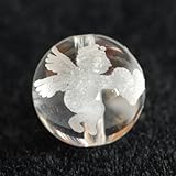 エンジェル ハート ビーズ パーツ 水晶 10ｍｍ玉 （粒売り） 天使