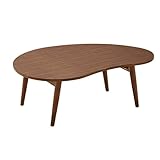 大川家具 関家具 センターテーブル 豆型 90cm幅 ウォールナット 234263