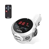 エレコム FM トランスミッター 重低音モード イコライザー付 Bluetooth USB×2ポート 2.4A おまかせ充電 リモコン付 シルバー LAT-FMBTB05RSV