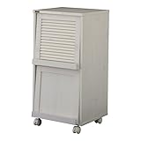 ルーバー扉付きキッチン収納★IIRO(イーロ）フラップワゴン45 ホワイト