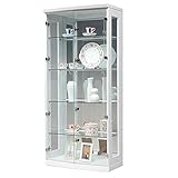 コレクションケース　ロジャー　LEDライト付　ブルーライト　 (ホワイト, ハイタイプ)