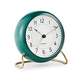 アルネ・ヤコブセンクロック Table clock Station 11cm green/white AJ43677