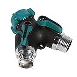 Dovewill 耐久性　3/4インチ　2ウェイ　ガーデン　ホース　スプリッター バルブ　灌漑　給水管　コネクター　アダプター