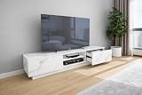 Batone テレビ台 150cm幅テレビ台 60型対 応壁置き正規品大理石調 マーブルホワイトローボード 低床 引出収納 巾木よけ 木製 tv台 可動棚 お客様組立 テレビボード（ホワイト）