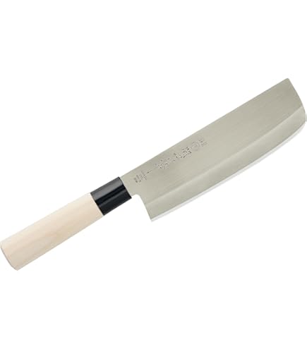 Amazon｜ヤクセル(Yaxell) 関鍔蔵作 牛刀 片刃 185mm 日本製 初心者