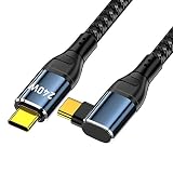 Cablecc USB-C 240W 480Mbps 48V 5A Type-C ケーブル USB2.0対応 100W充電 左右角度90度 ノートパソコン タブレット 300cm対応