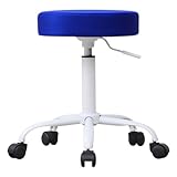 キャスター付きメッシュカウンターチェア（ブルー）