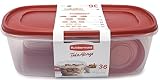 Rubbermaid TakeAlongs食品ストレージコンテナ36-pieceセットwithボーナス2.5 Galコンテナと2つ1 Cupツイスト&シールコンテナ、レッド