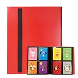 DEVENTORZ カードバインダー カードファイル シールファイル 4ポケット 160枚収納 弾性バンド付き トレーディングカード収納 各種トレカ・ゲームカード対応