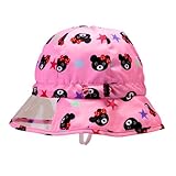 ダブルB(mikihouse) サイズ調節できるレインハット（雨用帽子） Ｍ(48-52cm) ピンク（08）