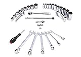 Blackhawk By Proto 974850 Drive Combination Set Containing 1/4-Inch and 3/8-Inch Sockets, 50-Piece [