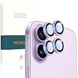 PRODELI For iPhone 17 専用 カメラフィルム 2セット 硬度9H キズ防止 アルミ合金製＋AR高透過率 耐衝撃 強化ガラス 防爆裂 気泡ゼロ 高透過率 露出オーバー防止 ケースに干涉なし アイフォン 17 用 レンズ 保護フィルム (パープル)