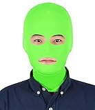 Sheface Spandex Costume Eyes & Mouth Holes Hood Masks for Adults and Kids (Kids, Lime Green)
