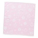 西松屋 正方形 無撚糸バスタオル（リンゴ・気球・星） ピンク