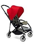 Bugaboo Bee 3 Black Frame Stroller With Dark Khaki Seat (Red) by Bugaboo [並行輸入品]