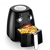 ニューエアーフライヤー、1230Wホームスマートフライヤーなし、2.6Lミニオーブン、ブラック、レシピ、健康調理器具フードオーブン