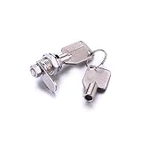 Atopleeシルバートーンレターボックスクローゼットドアロック円筒カムロック2キー付き