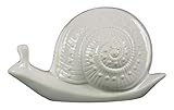 Urban Trends Collection 73228 4 Piece Ceramic Small Gloss White Snail Figurine, 9.50 x 4.25 x 4.75 i