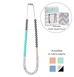 Goobie Baby Sophie Silicone Teething Necklace for Mom to Wear Safe BPA Free Beads to Chew - Turquois