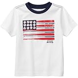 ジンボリー GYMBOREE/ ベースボールフラッグティー ホワイト トップス半袖Tシャツ 18～24ヶ月【並行輸入】