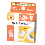 ニチバン 布ばんそうこう テープバン 12mm×5m T125 固定力 布製 チューブ固定 ゴム系粘着剤