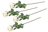 DII人工シルククラフト花のBouquets Close Rose ホワイト CAMZ33635