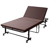 山善(YAMAZEN) 折りたたみベッド 低反発 ハイタイプ ダークブラウン SBT-10S(DBR)