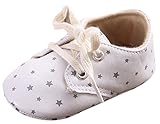 (ラボーグ)La Vogue 子供靴 ベビーシューズ ファーストシューズ PU キッズ 赤ちゃん 新生児 フォーマル靴 星柄 女の子 男の子 出産祝い 練習靴 ホワイト 12cm