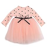 (ラランドリー) laraandlory 女の子 春秋 チュールスカート プルオーバー ワンピース 洋服 ふんわり 発表会 結婚式 入園式 演奏会 パーティー (100cm/2-3歳, ピンク)
