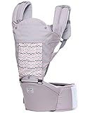 sorbebe(ソルベベ) 赤ちゃんがゆったり座れるヒップシート付き抱っこひも STELLA Aurora Gray (グレー) 【対象年齢:3ヶ月から36ヶ月まで】