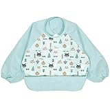 [アスナロ] アンパンマン スモック エプロン ベビー 防水 マジックテープBF サックス