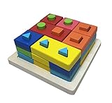 【KUENTAI】棒さし 9本 形はめ 木のおもちゃ 知育玩具 子供 はめこみ 形合わせ パズル スティック キッズ (9本)