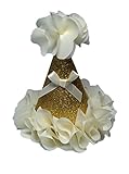 MANDY Party Hat Gold and Ivory