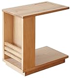 大川家具 関家具 サイドテーブル 50cm幅 キャスター付き オーク 230898