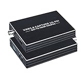 SDIキャプチャー USB3.0 SDI HDMIキャプチャー SDI to HDMI USB 3.0キャプチャカード、1080P 60fps ビデオ音声キャプチャ、Windows、Linux、OSX ゲームストリーミングビデオ録音用