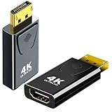 DisplayPort to HDMI 4K@30HZ DP to HDMIケーブルアダプタDP - HDMI変換 アダプター4K金メッキコ ネクタ(DPオス → HDMIメス) 変換コネクタ ディスプレイ HDTV プロジェクター