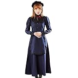 [ブライトララ] ハロウィン コスプレ 仮装 洋館メイド メイド服 ロング ハロウィンコスプレ 大人 cos013-NV-XL