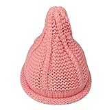 Plus Nao(プラスナオ) 子供用 帽子 ニット帽 ニットキャップ とんがりニット帽 手編み風 ベビー キッズ 男の子 女の子 冬帽子 シンプル 無 - ピンク