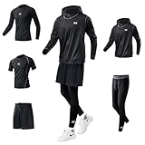 [Ademe] コンプレッションウェア セット スポーツウェア メンズ 長袖シャツ 半袖シャツ ハーフパンツ タイツ 吸汗速乾