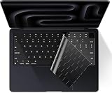 EooCoo【US 英语配列2026 Macbook Neo/Air/Pro M5 PRO/MAX 対応】キーボードカバー用Macbook Neo/Pro 14/16インチ Air 13.6/15インチM5 M4 M3 M2 0.12MM極薄防塵防水プレミアムプロテクターA3449 A3240 A3427 A3426 A3112 A3113 A3434 A2681 A3401、TPUブラック