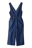 オールインワン デニム レディース 袖なし ガウチョ Vネック コンビネゾン Mサイズ/ インディゴ