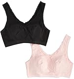 桝谷 フリルゴム クロスオープンハーフトップ マタニティ授乳兼用 M ピンク&ブラック 2枚セット 5833 set5927